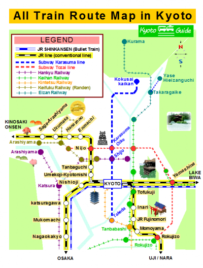 JR pass (JR line with all train routes in kyoto)201901 | Kyoto Bus ...