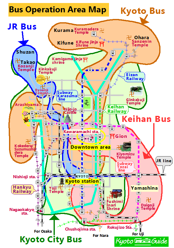 Kyoto Transport System Bus Area Image Map201901 