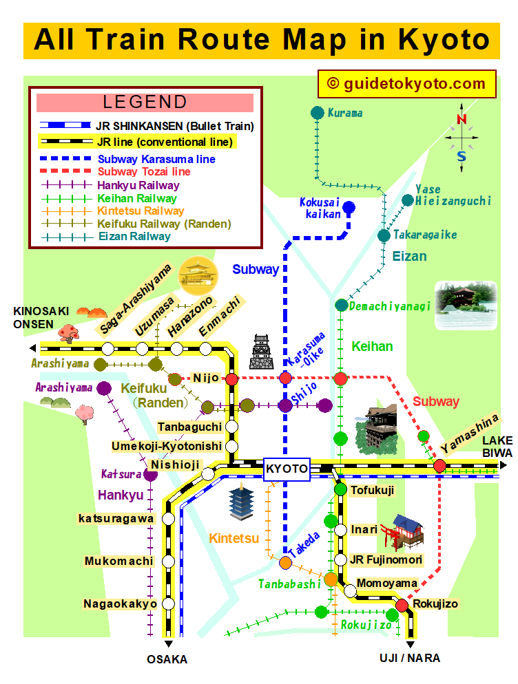 JR Pass JR Line With All Train Routes In Kyoto202104 