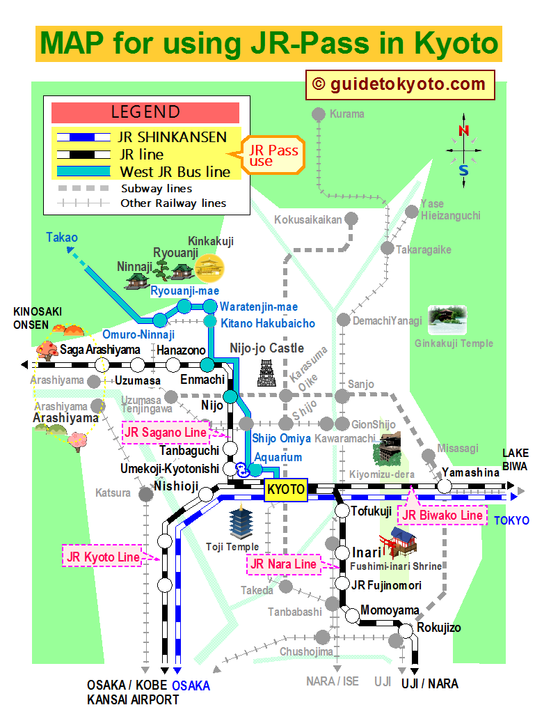 JR pass (JR train & bus route map 2020new) | Kyoto Bus & Train Guide
